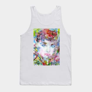 AUDREY HEPBURN watercolor portrait .7 Tank Top